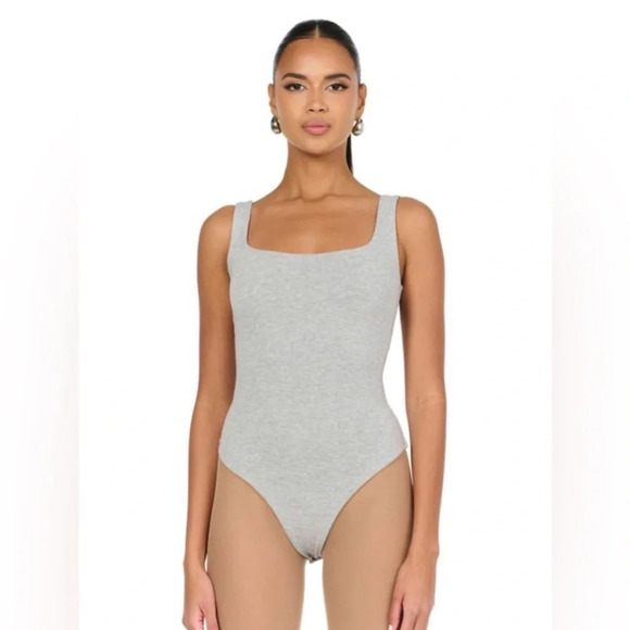Naked wardrobe NW tank bodysuit heather gray 21026 - Picture 3 of 14